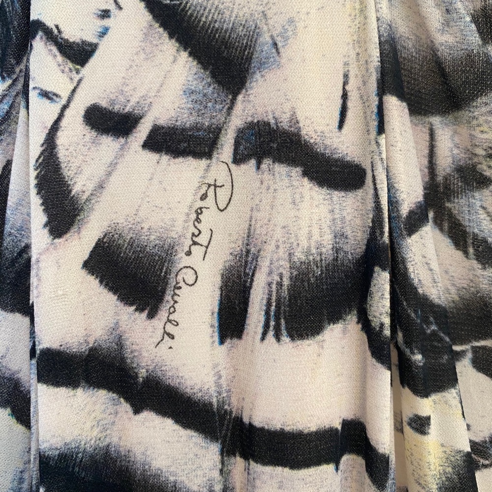 💯Authentic Roberto Cavalli Feather Cap Sleeve - Picture 4 of 12